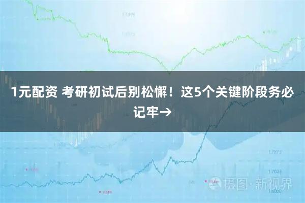 1元配资 考研初试后别松懈！这5个关键阶段务必记牢→