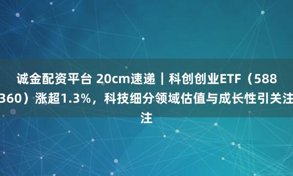 诚金配资平台 20cm速递｜科创创业ETF（588360）涨超1.3%，科技细分领域估值与成长性引关注