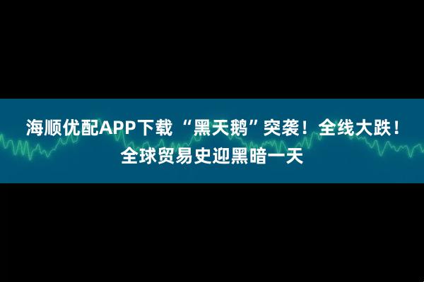 海顺优配APP下载 “黑天鹅”突袭！全线大跌！全球贸易史迎黑暗一天